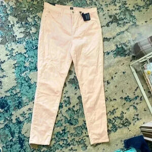 Gap pink corduroy, high-rise, true skinny stretch pants 14/32R NWT